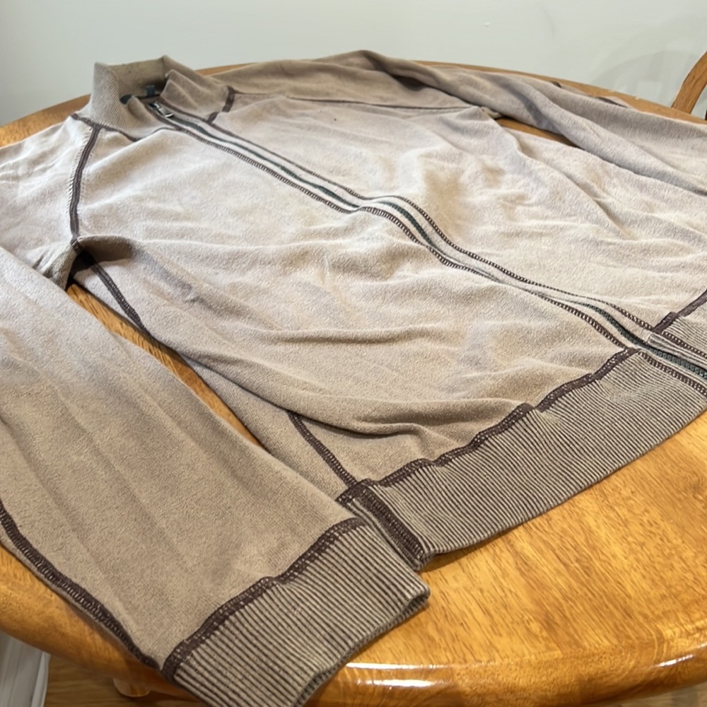 RW&CO Light Brown Tan Zipper Cardigan